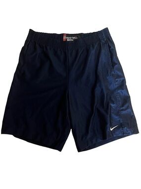 Nike Basketball Retro 2011 Mens Large Deep Navy Blue Shorts Workout Trainer Airy